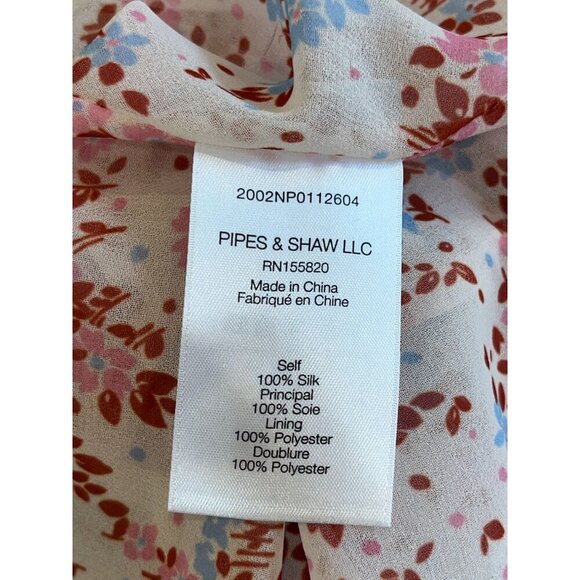 Veronica Beard Sean White multi color floral silk ruched dress size 4 - Picture 10 of 10